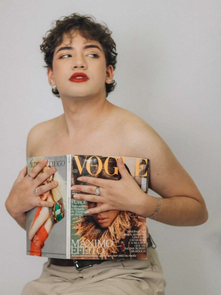 Cover subject — a Hungarian public figure photographed in soft daylight