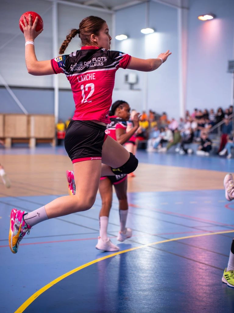 Hungarian handball player in action pose